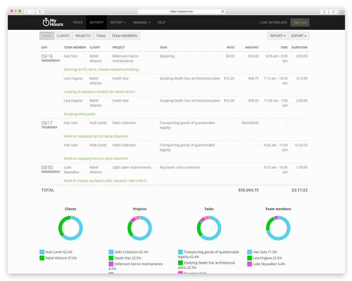 My Hours - Free Time Tracking Tool