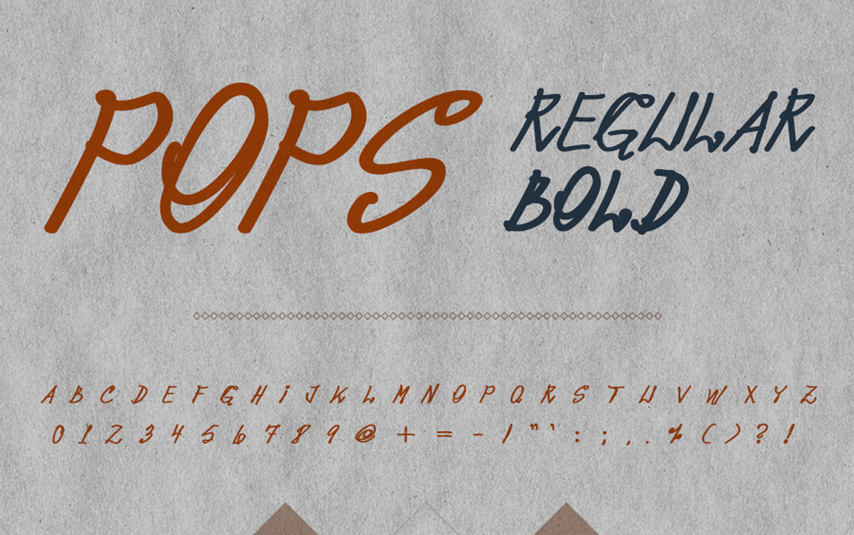 Pops Font - Handwritten Fonts