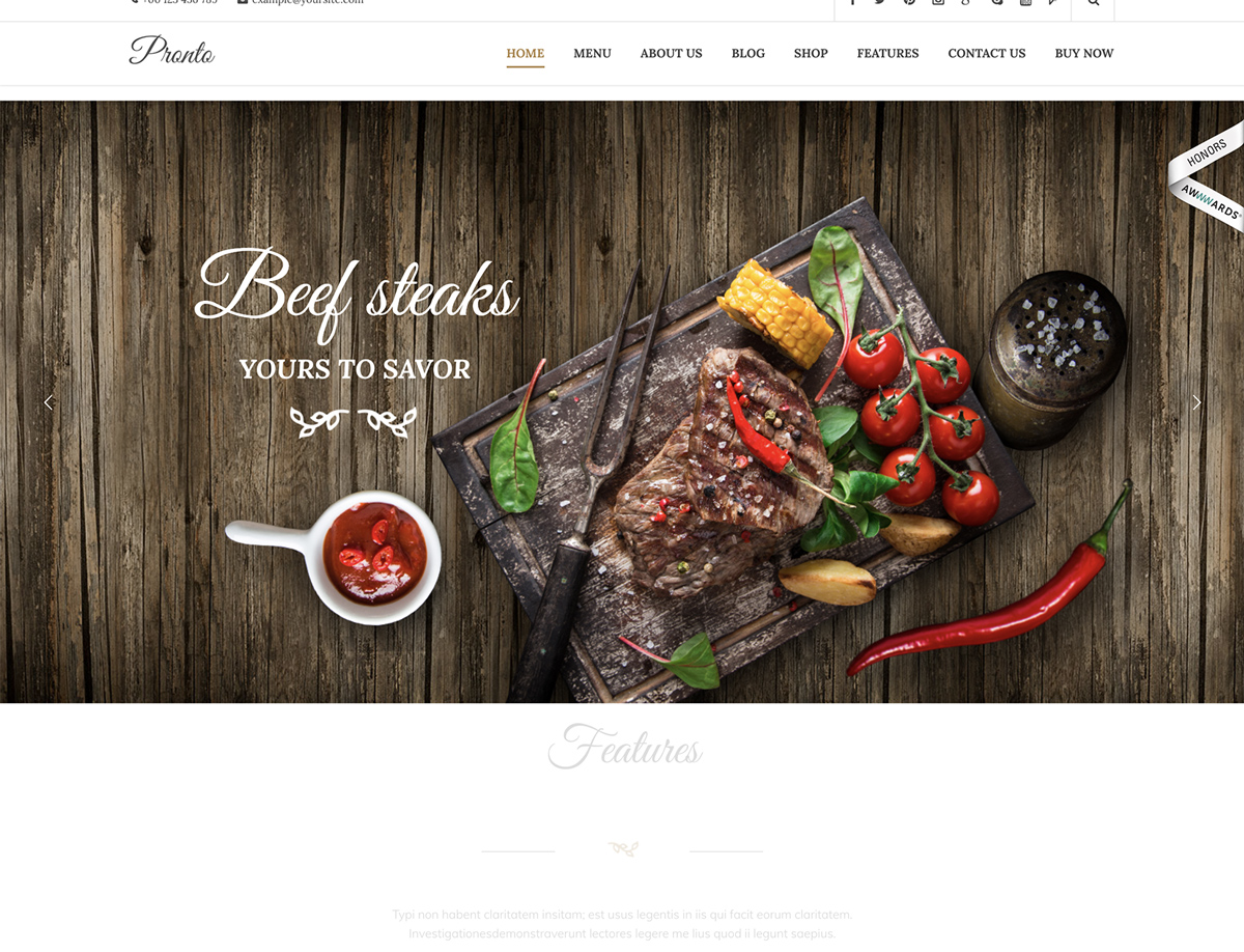 wordpress restaurant themes