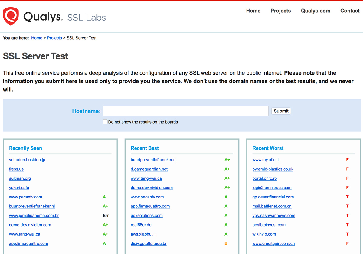 Qualys - SSL Server Test