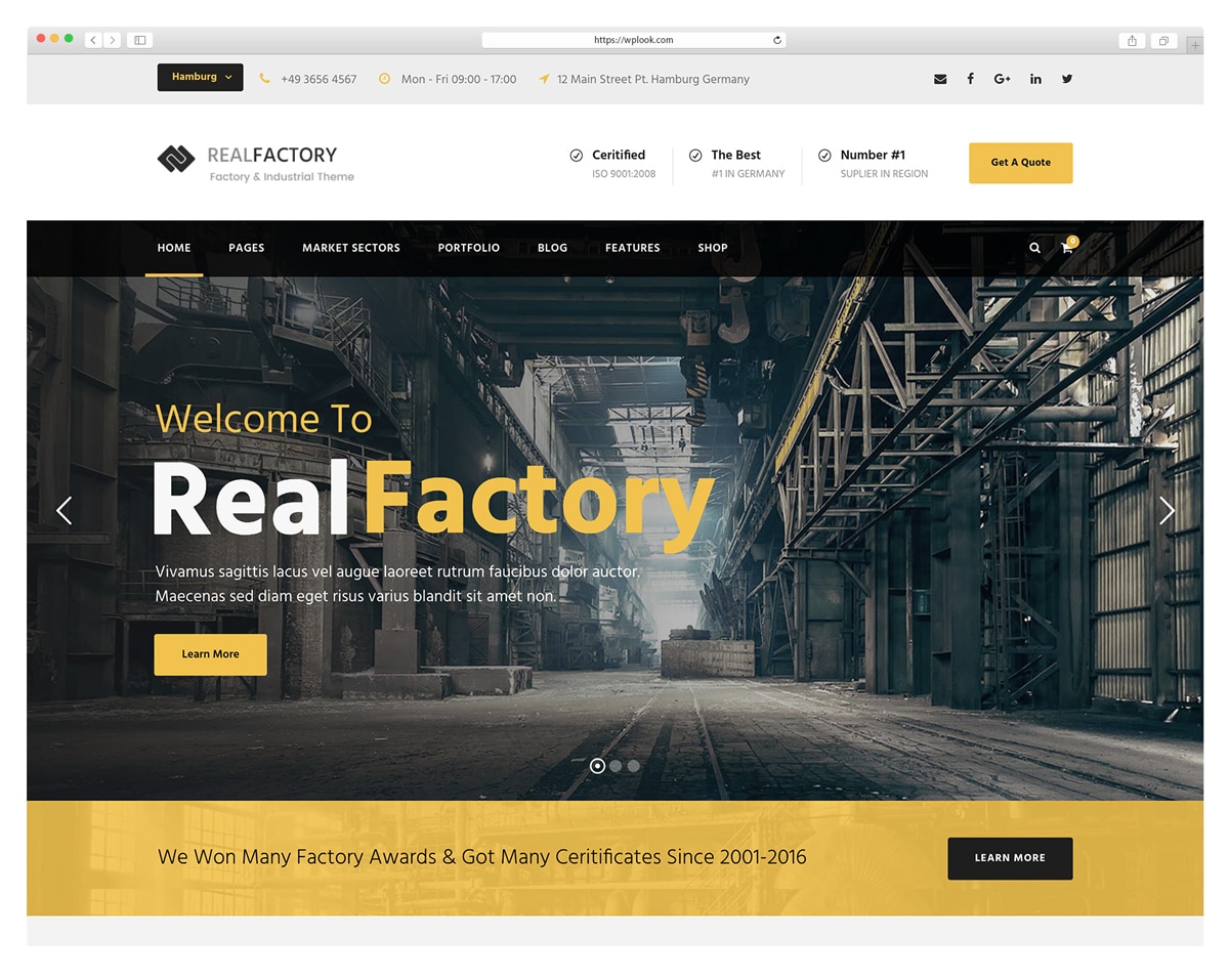 Real Factory - WordPress Theme for Construction