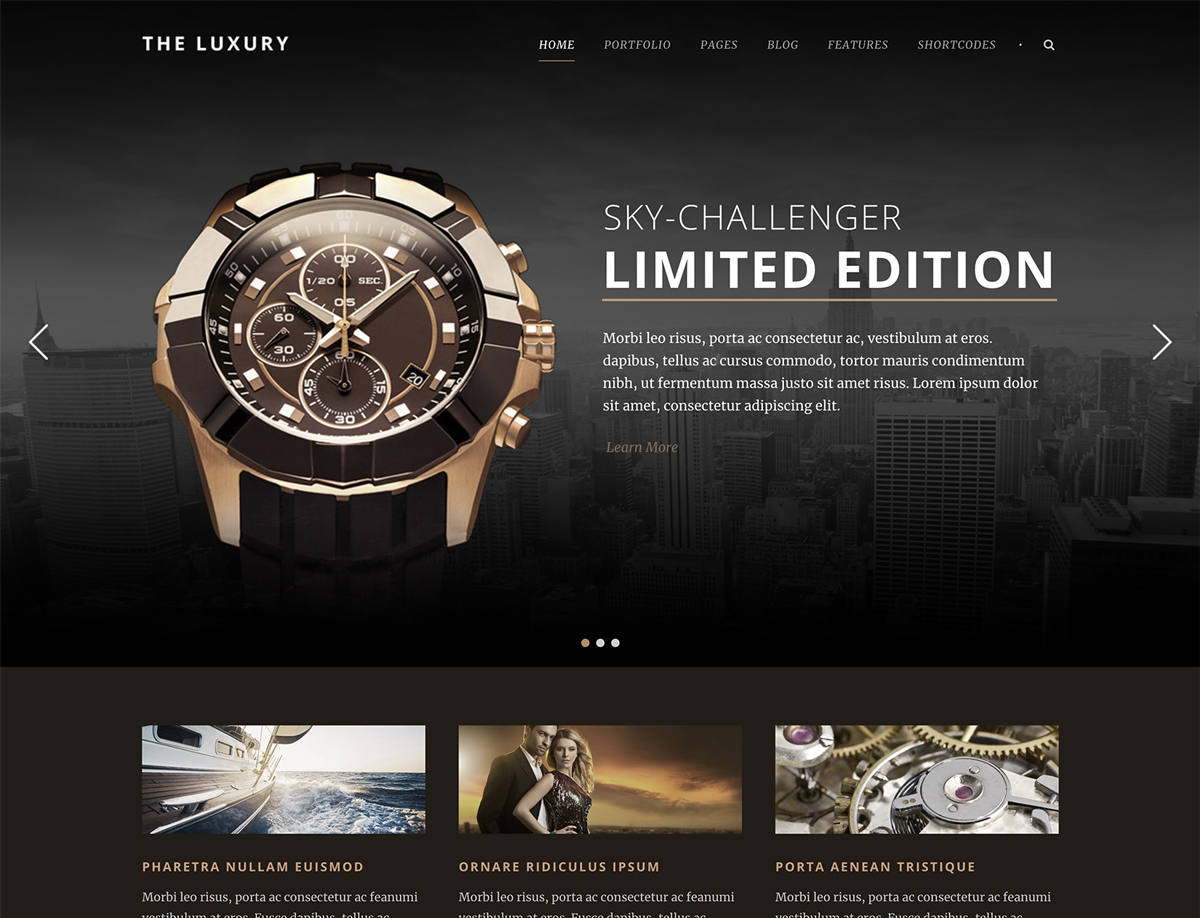 The Luxury - Dark/Light Responsive WordPress Theme