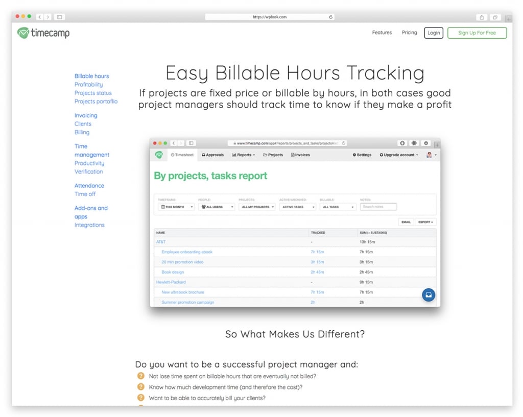 TimeCamp - Tracking Time Tool
