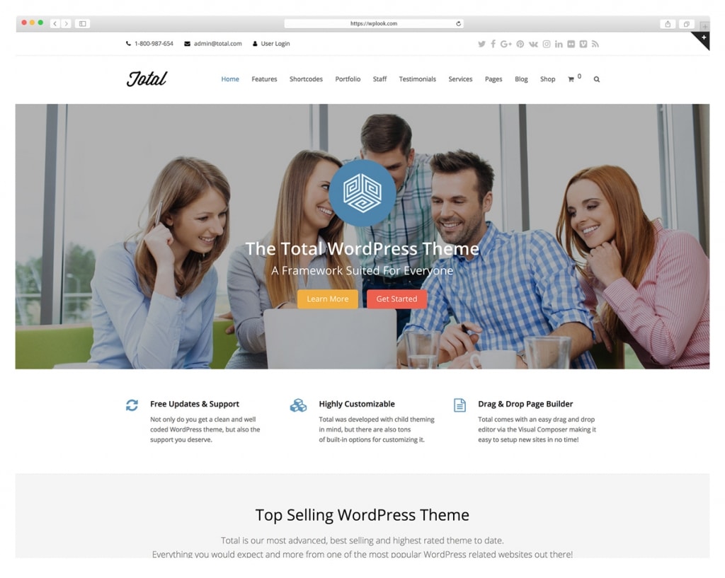 Total - WordPress Theme powered by Visual Composer