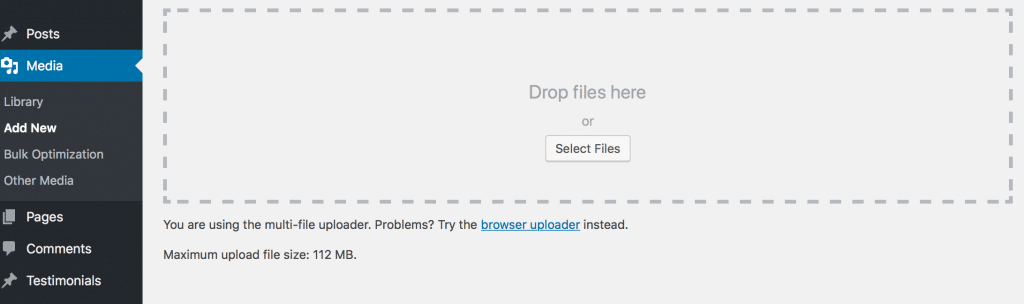 wordpress maximum upload file size