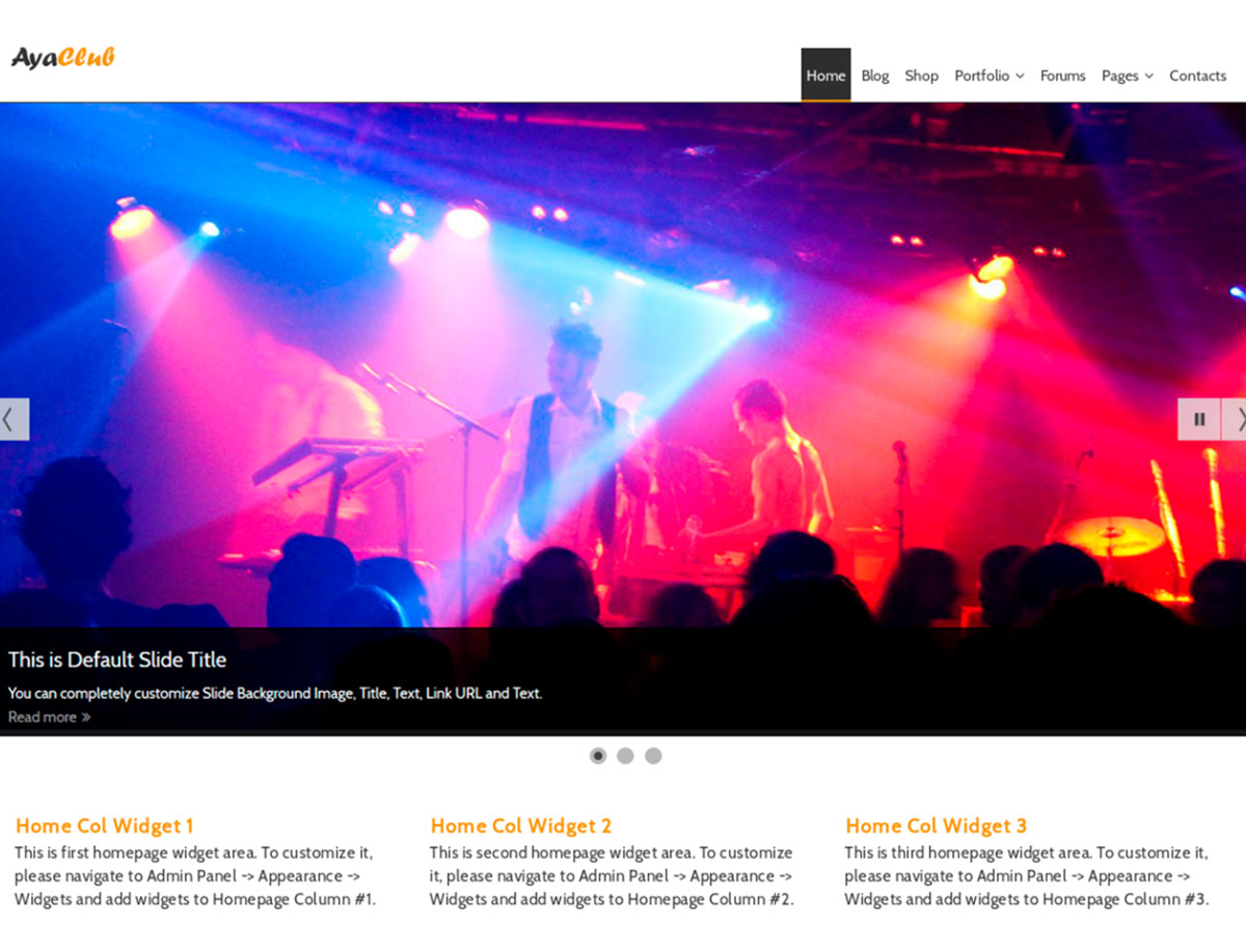 AyaClub - Free WordPress Theme for Music