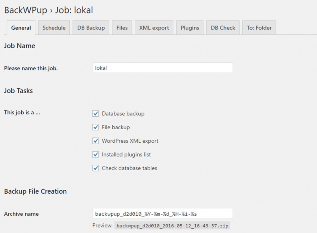 BackWPup WordPress backup plugin with enterprise features