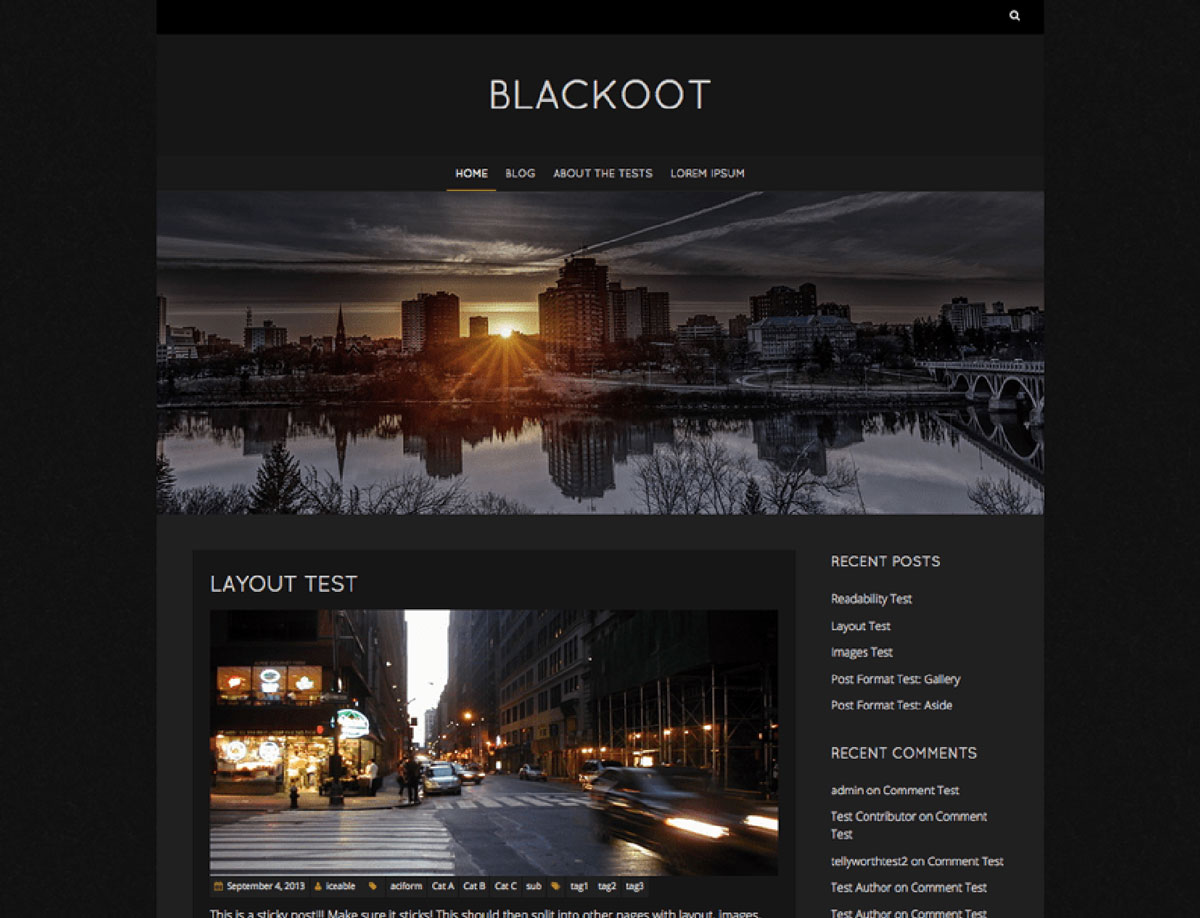 Blackoot Lite - Free Band WordPress Theme