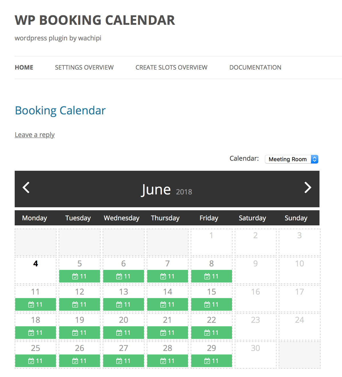 WP Booking Calendar