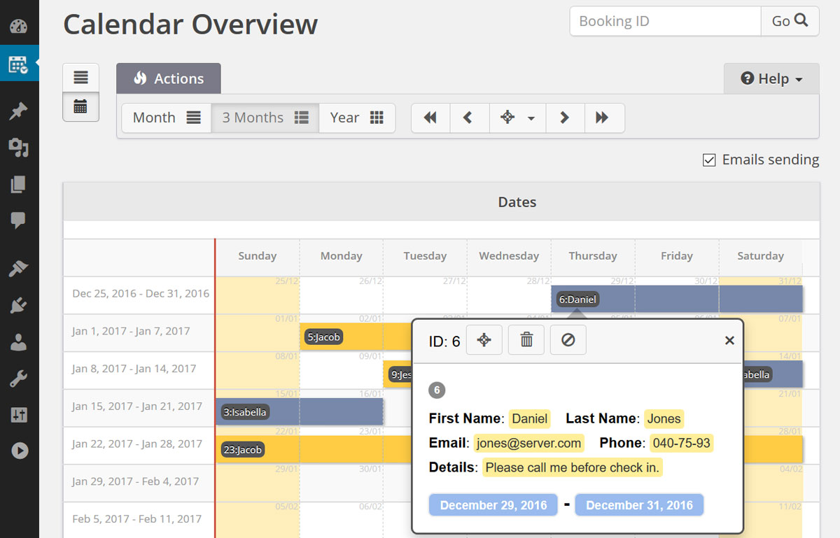 WP Booking Calendar Plugin