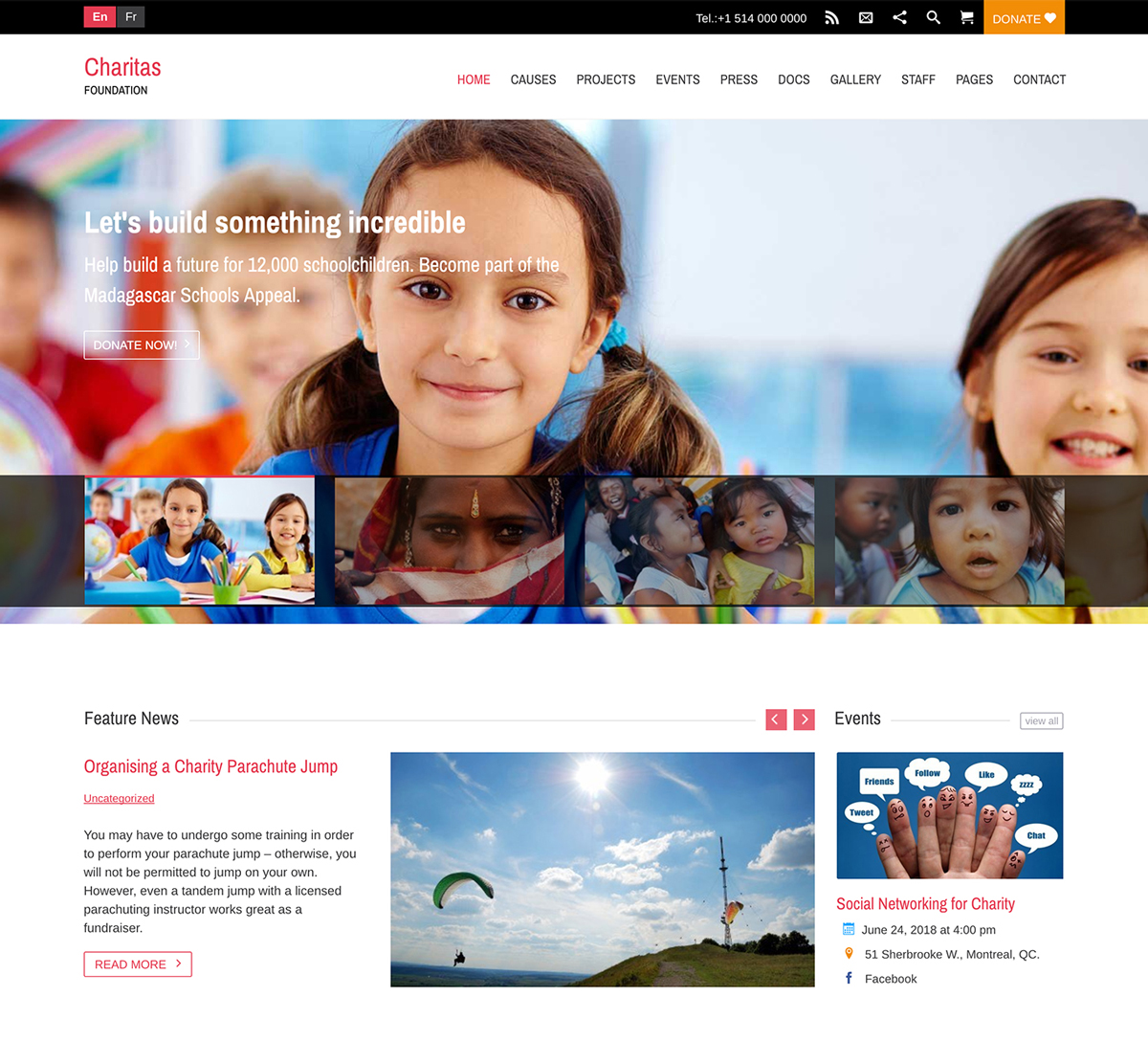 Charitas Pro Wordpress Theme For Charity Nonprofits And Foundations