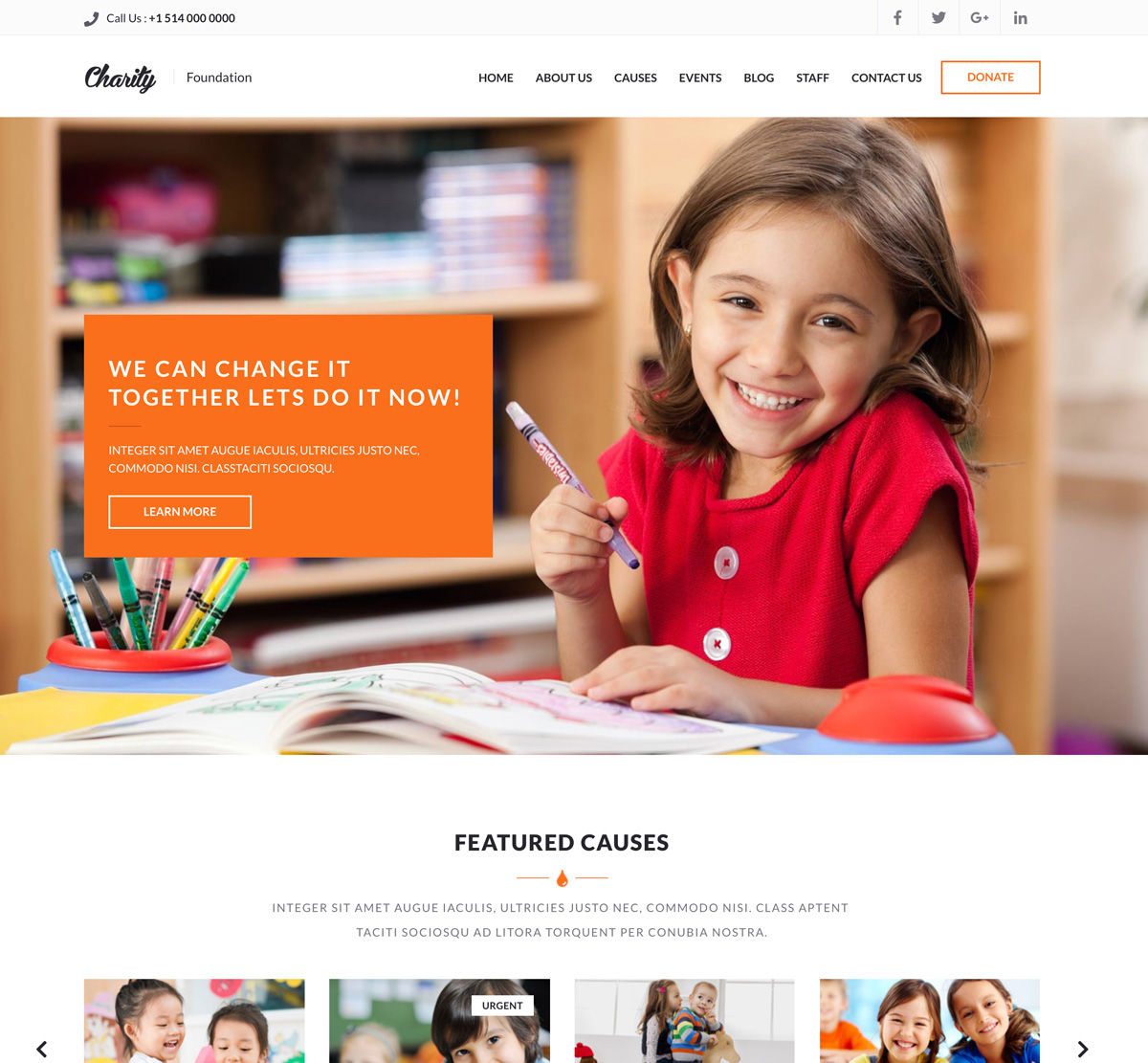 Charity – HTML Template