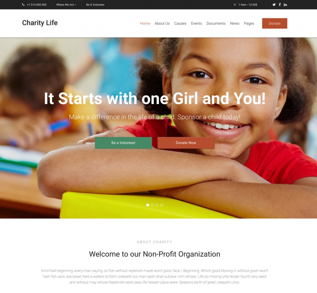 Charity Life HTML Template