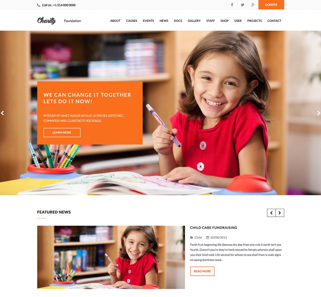 Charity Nonprofit WordPress Theme