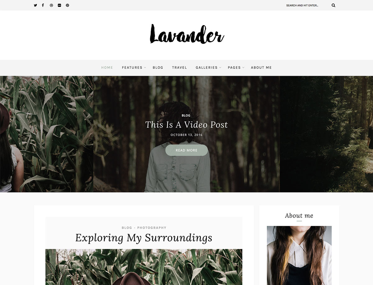 Lavander - A Lifestyle Responsive WordPress Blog Theme