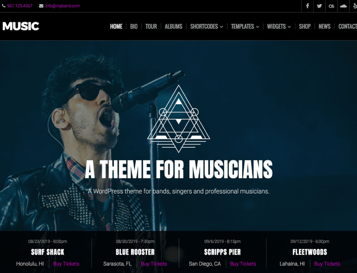 free music wordpress themes