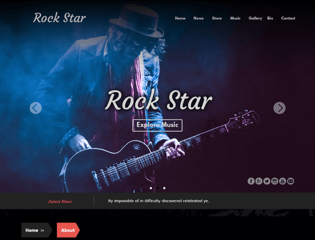 Rock Star — Free WordPress Themes