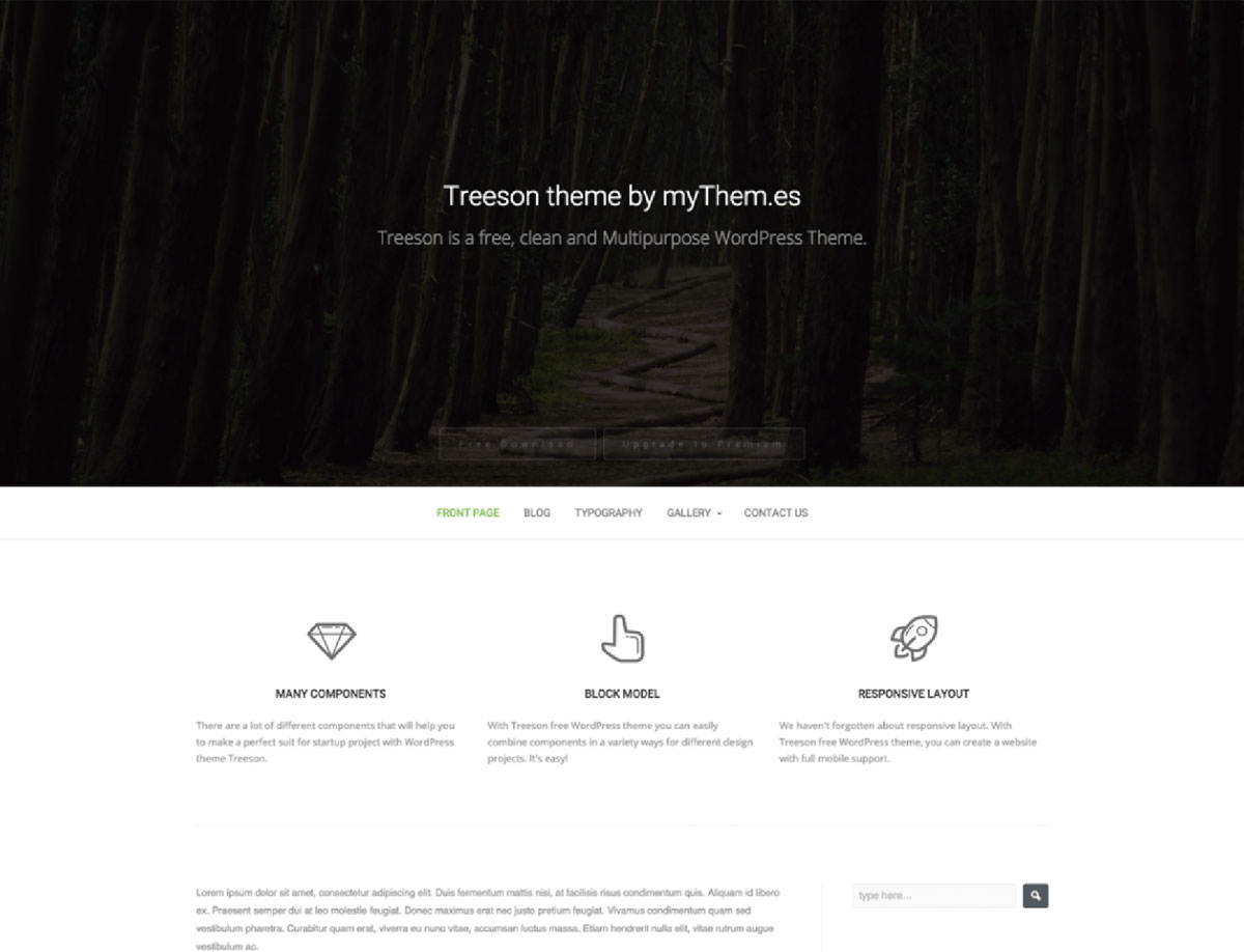 Treeson - Free WP Theme for Bands&Music