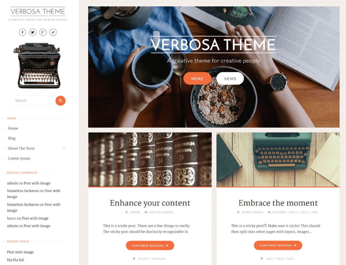 Verbose - Free WordPress Music Theme