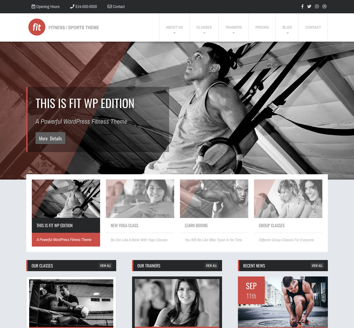 Fit HTML Template