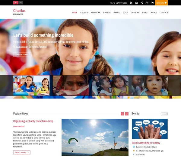 Charitas PRO WordPress Theme