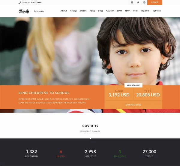 Charity WordPress Theme