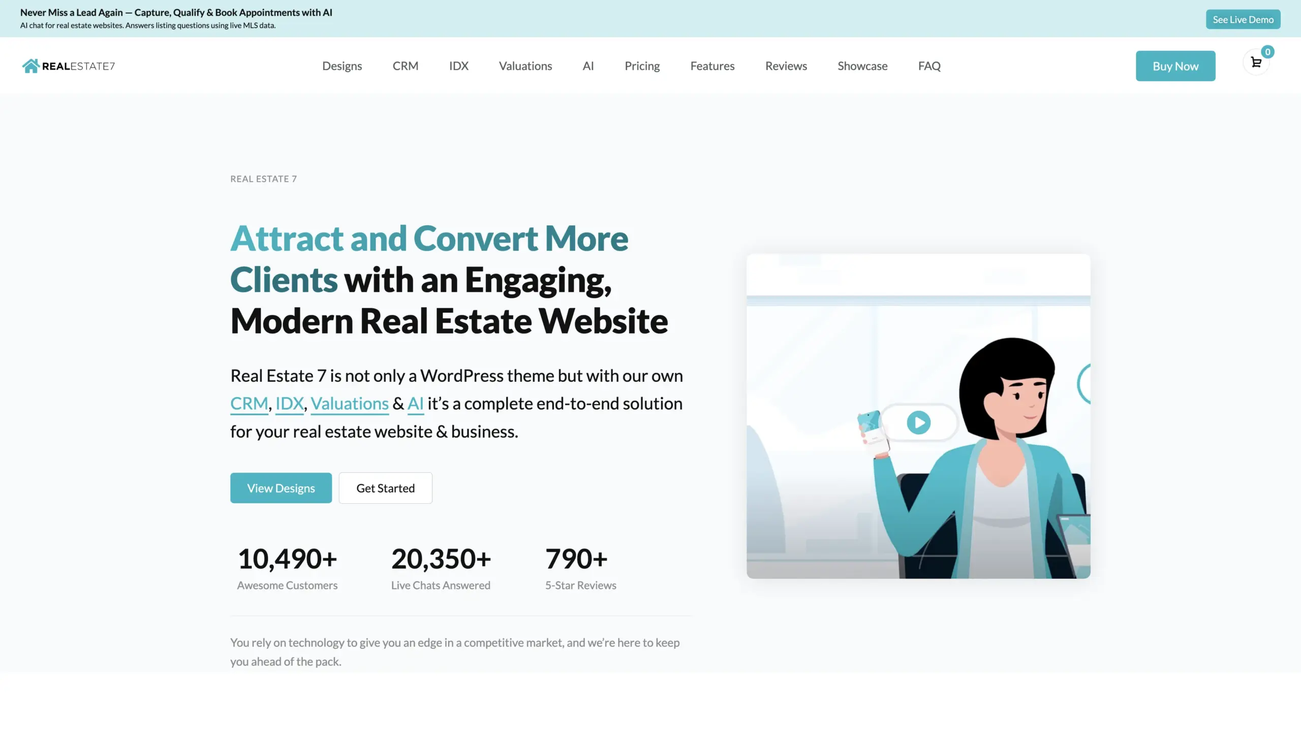 Real Estate 7 WordPress theme with IDX and CRM features