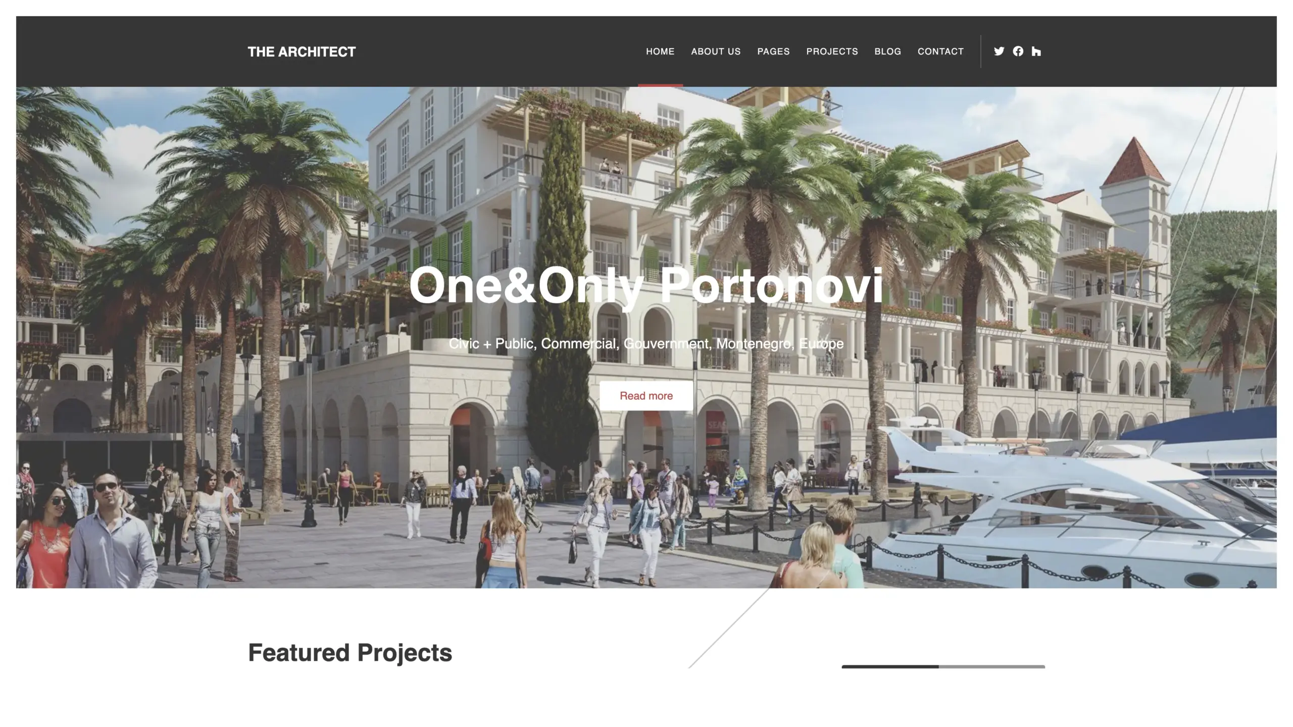 The Architect WordPress theme for real estate and architecture websites