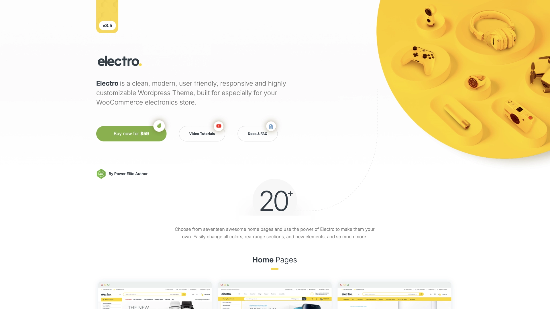 Electro electronics and gadgets WooCommerce WordPress theme
