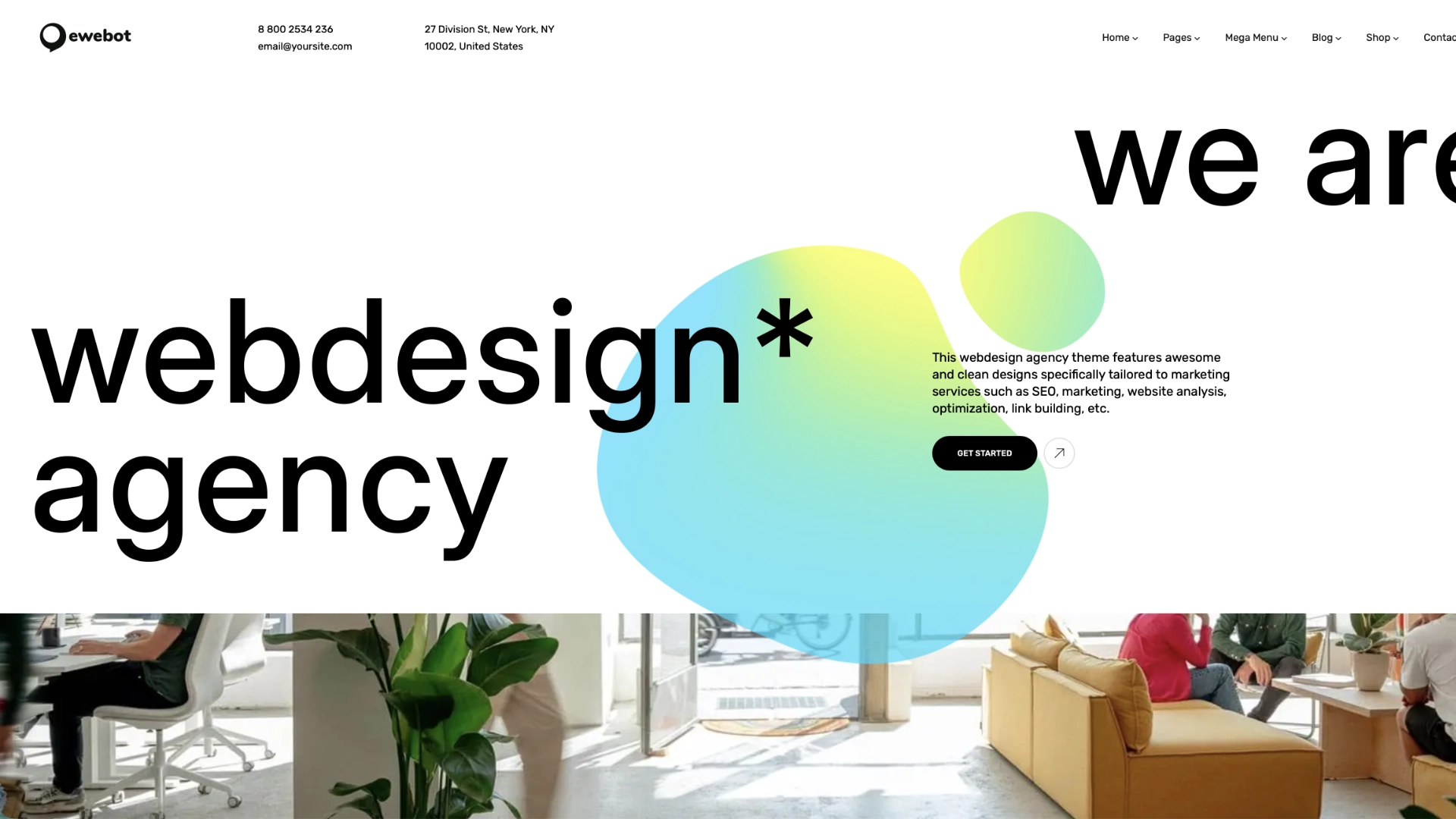 Ewebot SEO and digital marketing agency WordPress theme