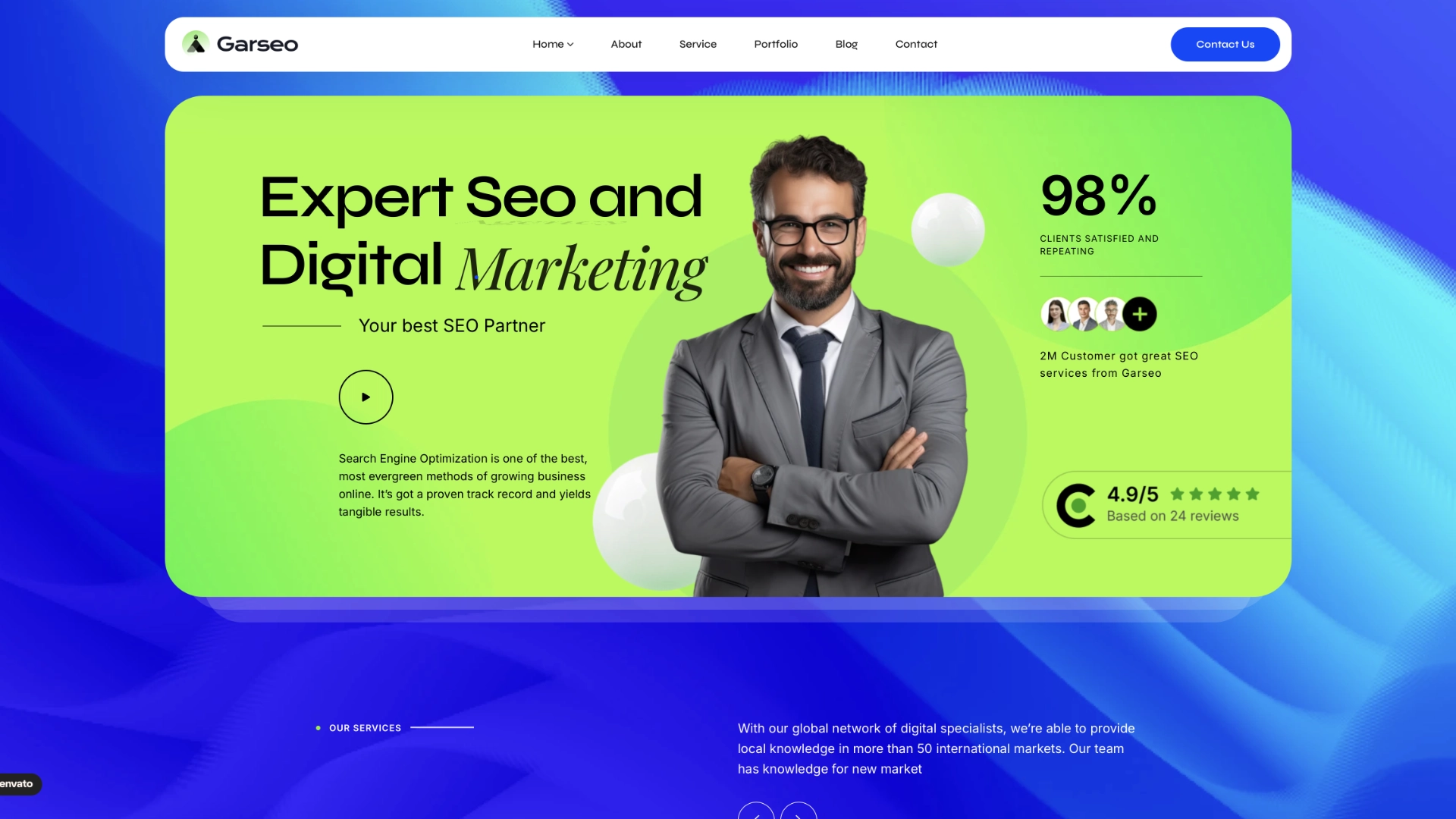 Garseo digital marketing and SEO agency WordPress theme