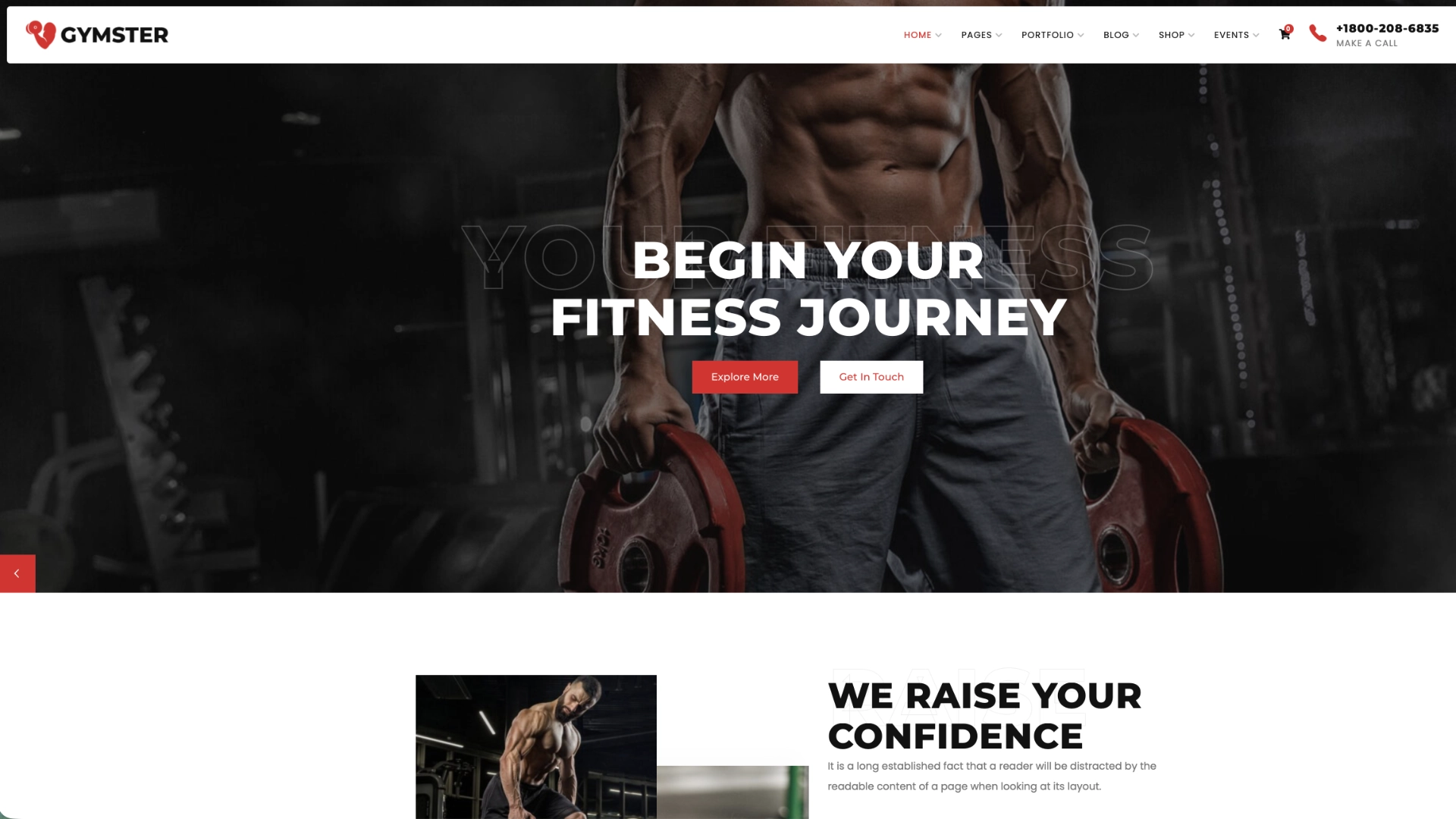 Gymster fitness and gym WordPress theme
