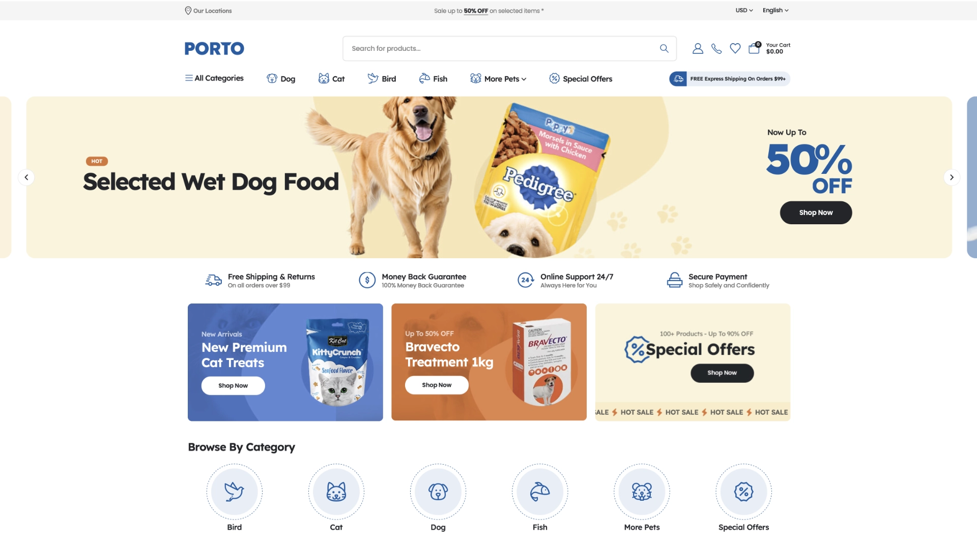 Porto WooCommerce WordPress theme for ecommerce and business sites