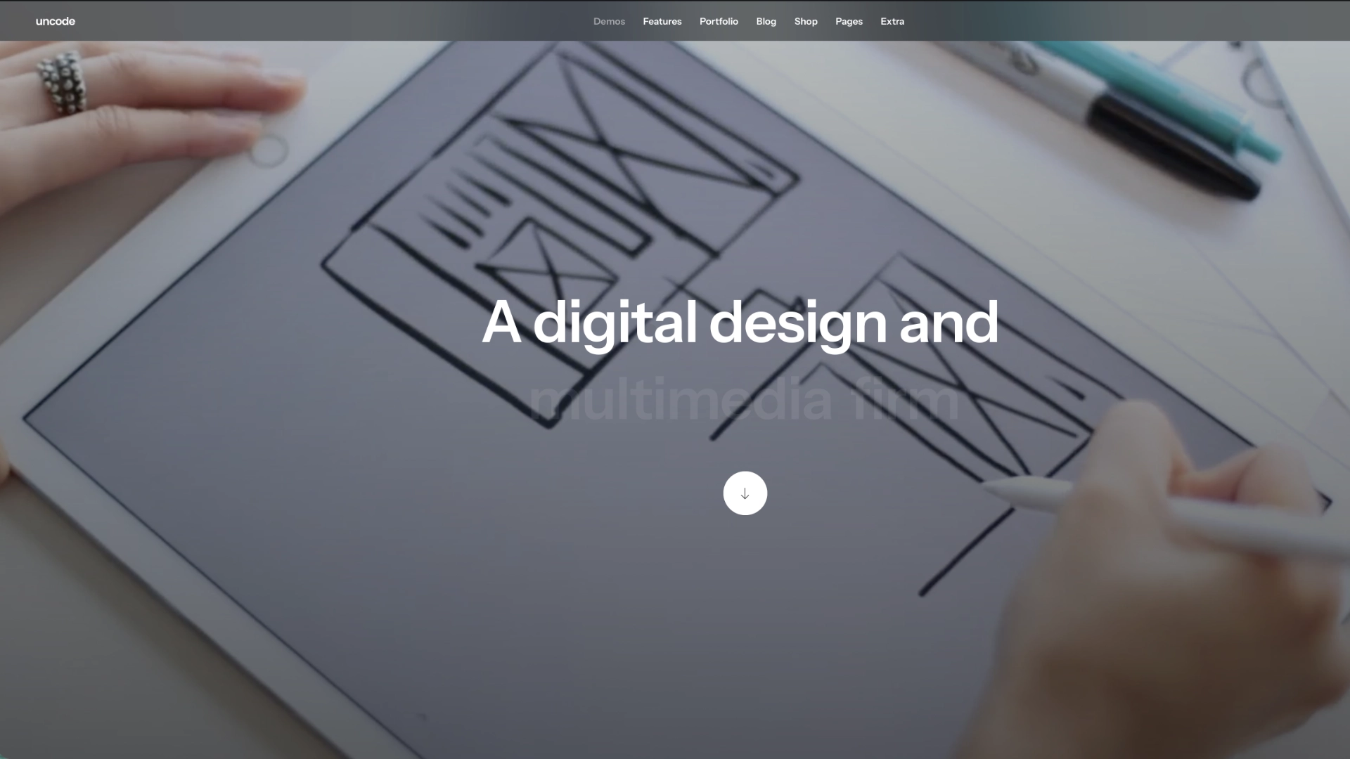 Uncode creative multiuse WordPress theme for digital agencies and portfolios