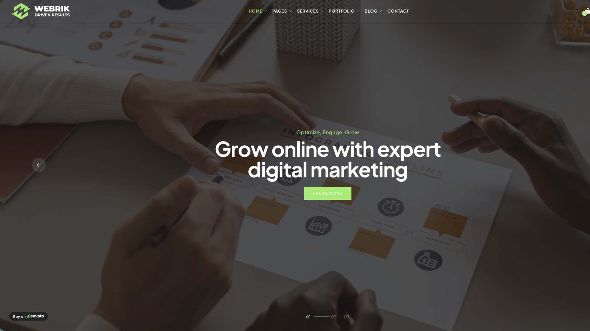Webrik digital agency and web development WordPress theme