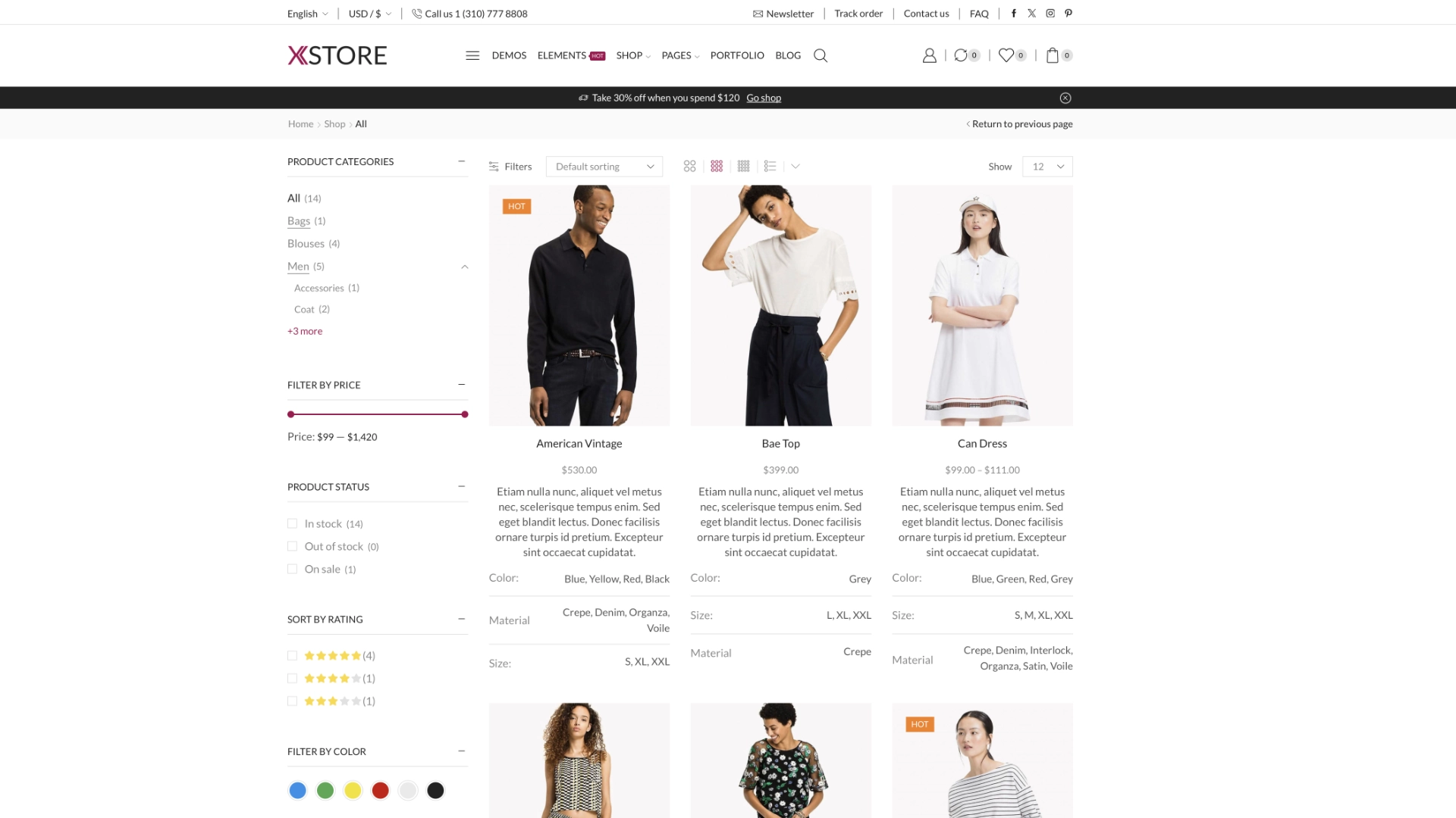 XStore WooCommerce WordPress theme with 110 pre-built shop designs
