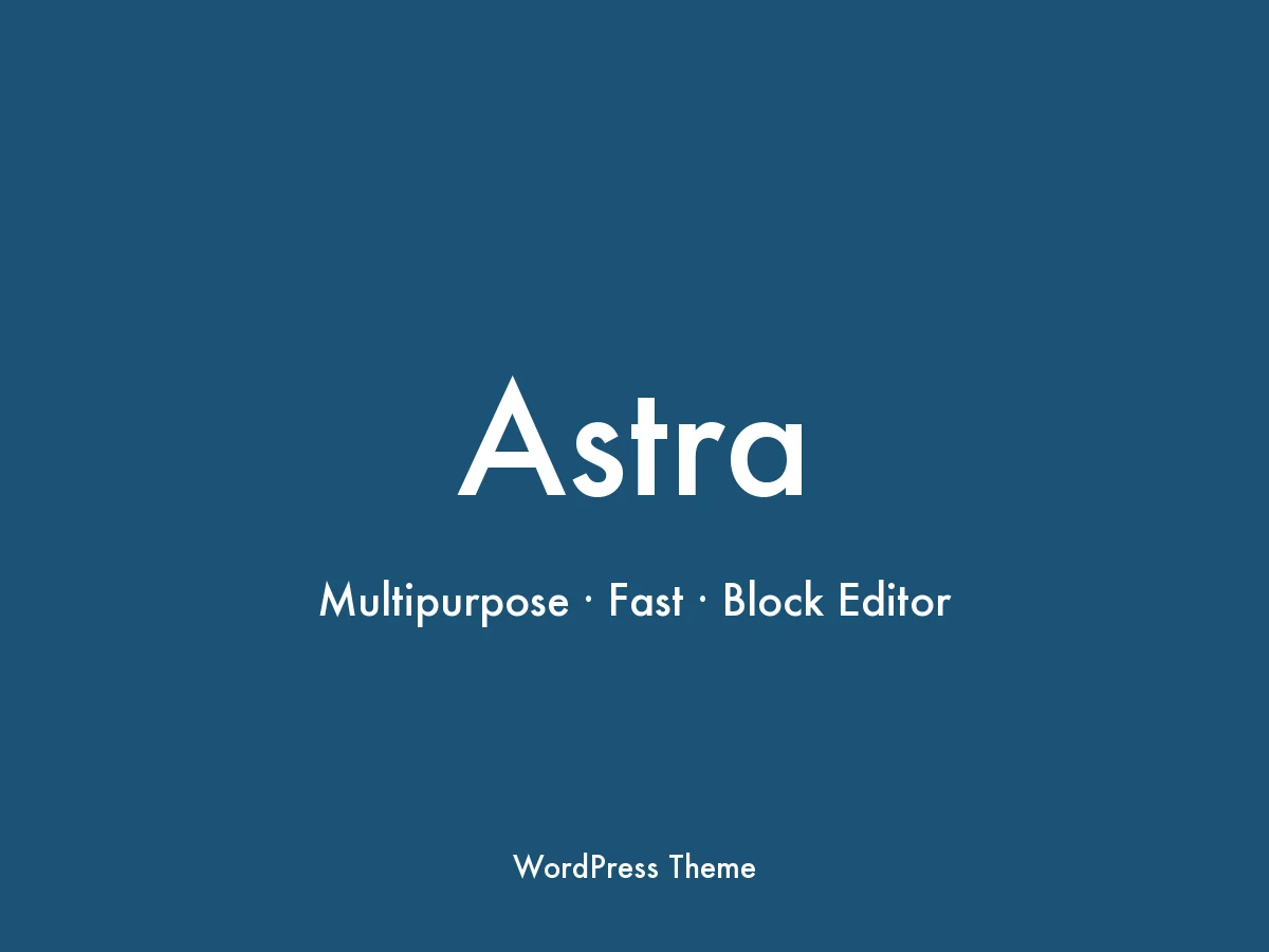 Astra WordPress theme branded card for the best mortgage broker WordPress themes roundup