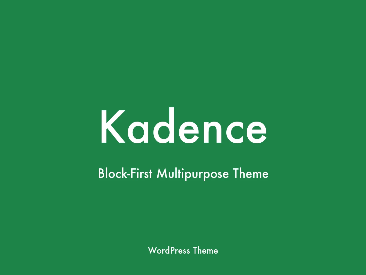 Kadence WordPress theme branded card for the best mortgage broker WordPress themes roundup